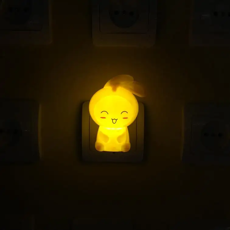 OEM W097 US mini rabbit switch plug in led night light For Baby Bedroom