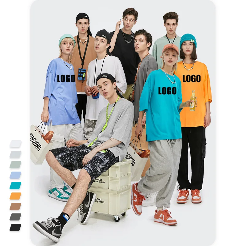 

Custom Logo Solid Color Five Point Sleeve Mens Clothing Cotton Blanks Tshirt, Picture shows