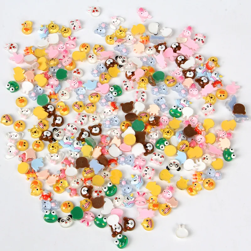 

Kawaii Cartoon Alloy Metal Big Rhinestones Resin Slime Charms for Crafts Nails DIY