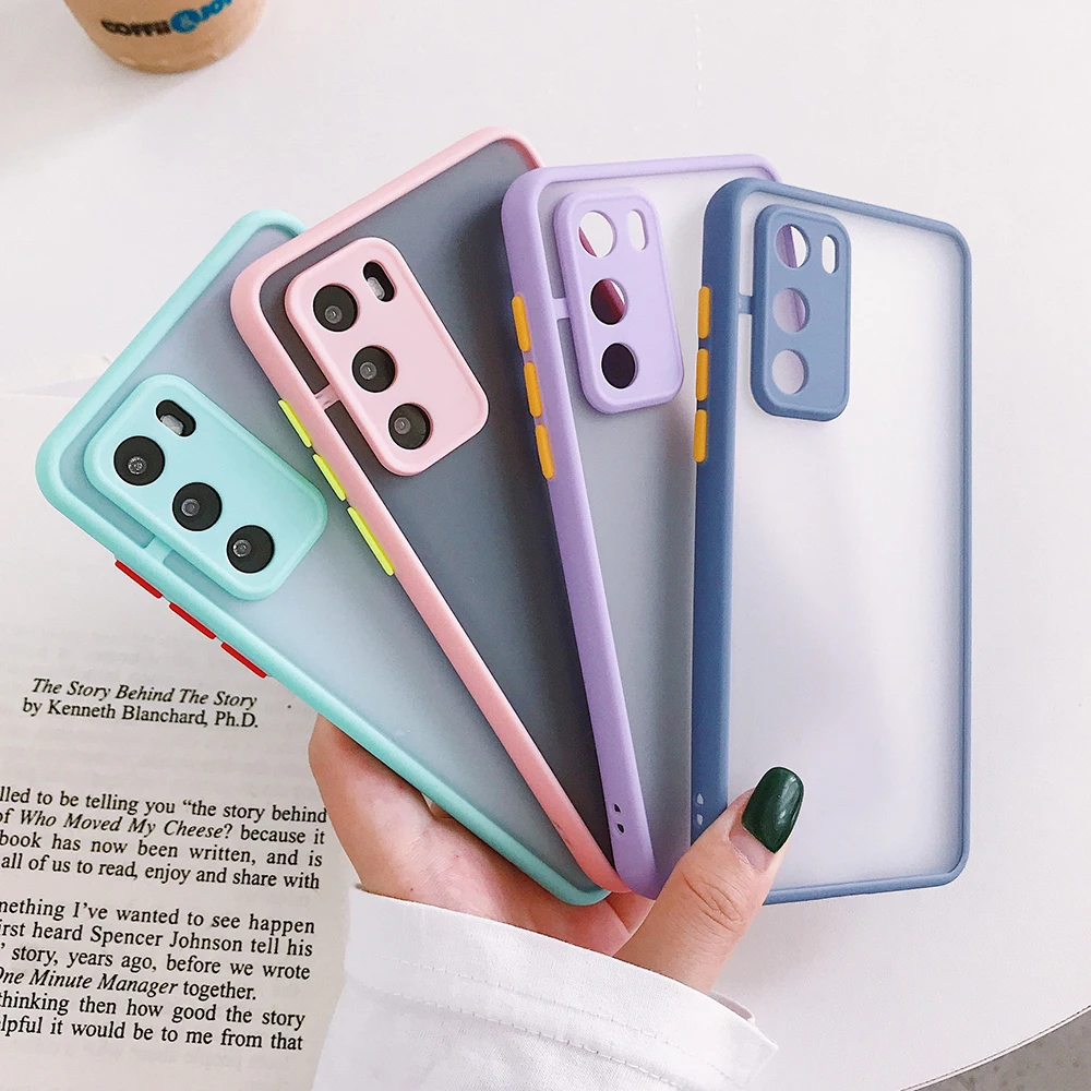 

For Huawei P40 Case, HOCAYU Camera Protection Mobile Phone Case For Huawei P40 Pro P30 P20 Mate 40 30 20 Pro Fundas Anti- drop