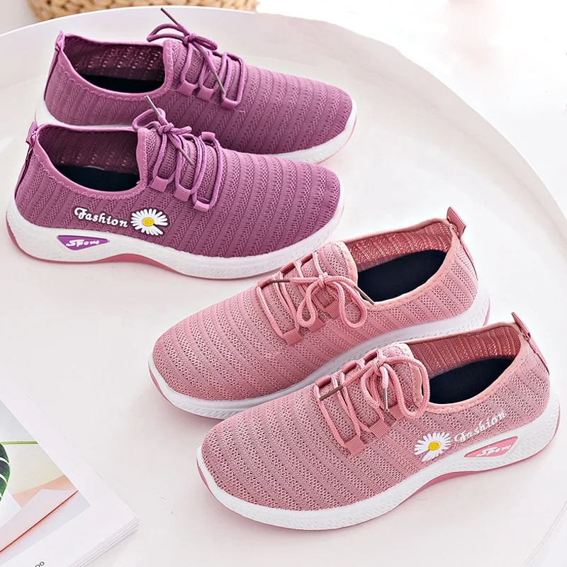 

High Quality New Women Shoes Flats Fashion Casual Ladies Walking Shoes Lace-Up Mesh Breathable Female Shoes Sneakers Women, 4 colors