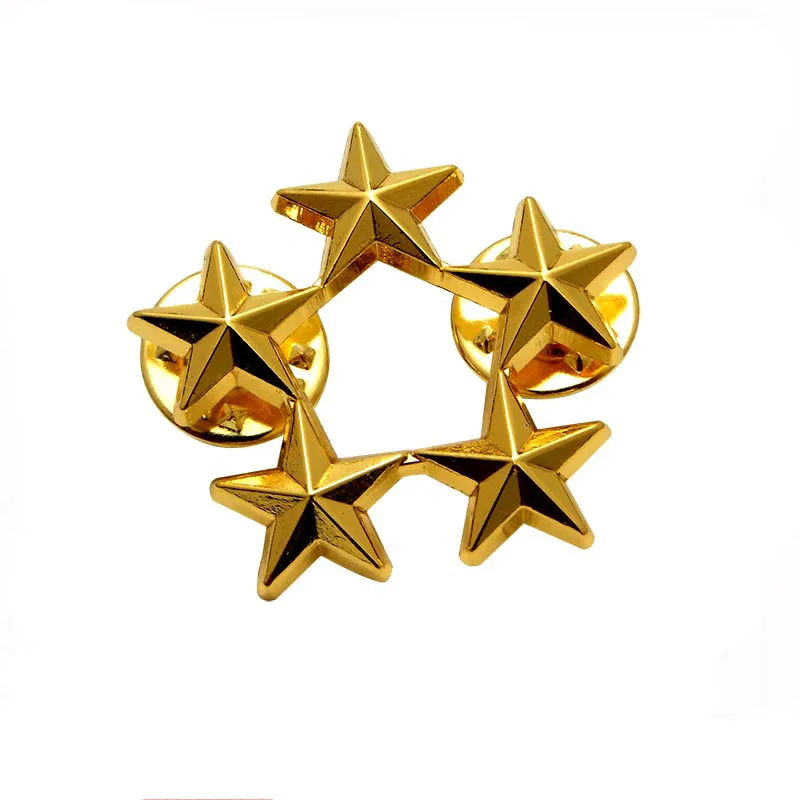 

Zinc Alloy Admiral Star Epaulettes Luxury Cheap Spot 3D Metal Star Badge military metal badges custom metal name badge