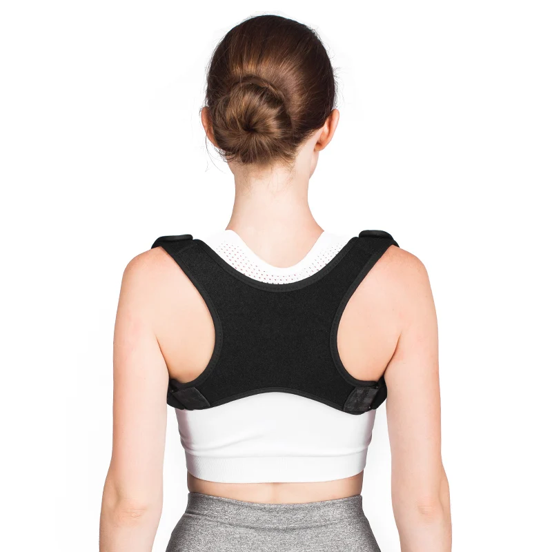 

Factory Shoulder and Upper Back Straightener Back Brace Posture Support Corrector for Correct Posture, Black