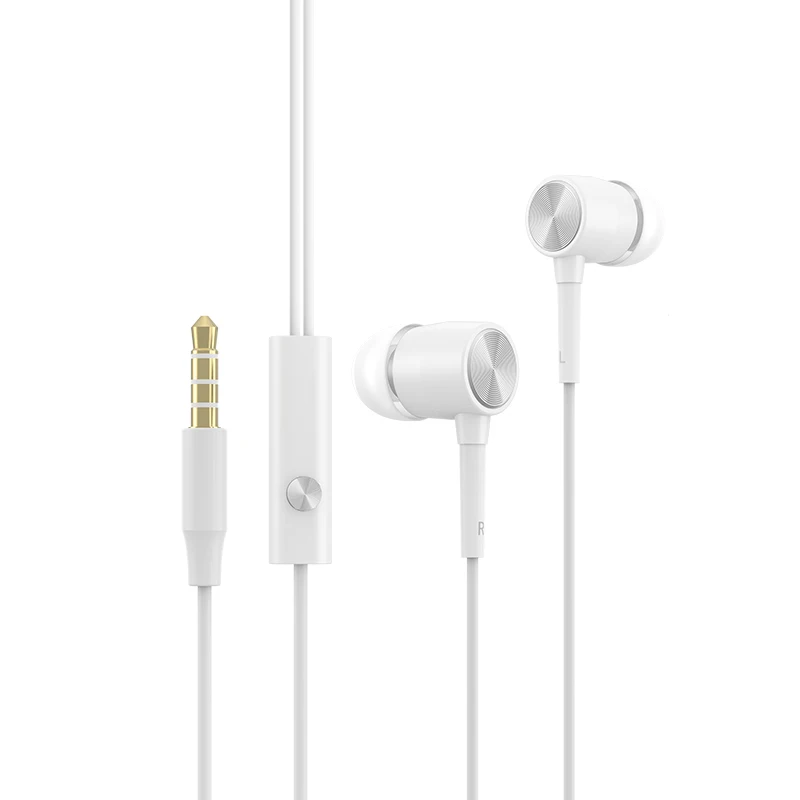 

Devia microphone in-ear earphone with flat cable mobile accessories headphones wired earphone