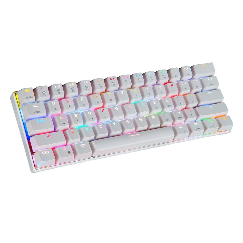 

CK62 Wired/Wireless Gaming Keyboard Dual Mode Mechanical Keyboard with 61 Keys and LED Backlight