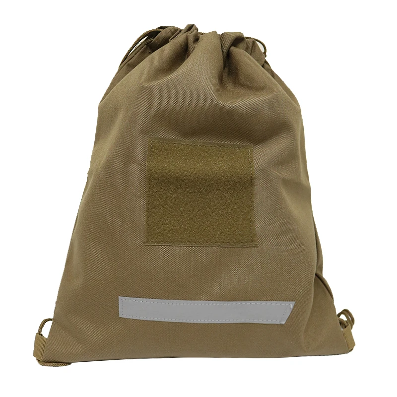 

shipped from U.S.A washable drawstring bag pollyester linen drawstring bag small outdoor activity tactical bag