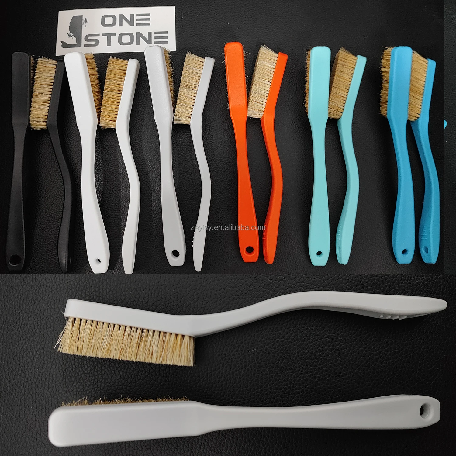 Multiple Color Options Rock Climbing Plastic Boulder Brush Boar Hair for Hangboard Bouldering Brush