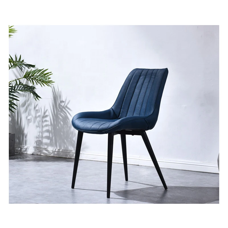 
Stock Newest restaurant commercial furniture modern upholstered pu leather restaurant leather dining chair with metal legs 