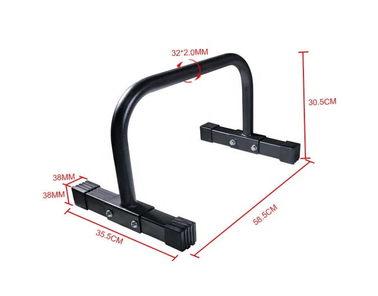 

Multi Function Gym Fitness Equipment Parallettes, Black