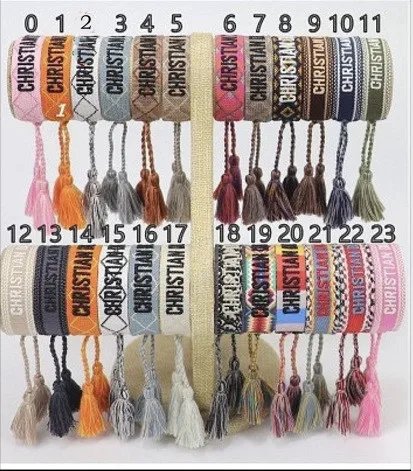 

HAOY Christian Jadiorr Bracelet Women Signature Cotton Wristband Wrist bans