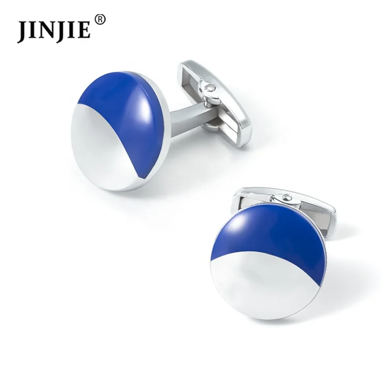 

Ready to ship Alloy jewelry main material enamel custom logo cufflinks for men