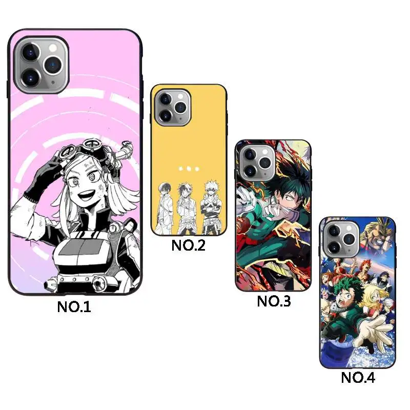 

Anime My Hero Academia soft phone covers for iphone 12, Black