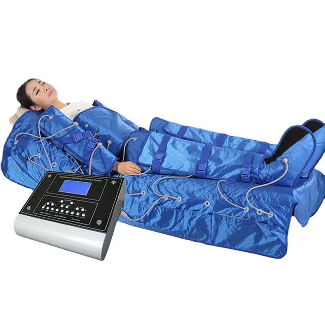 

24 chamber 3 in 1 air therapie equipment clothing belt boots digital beauty machine lymphatic drainage, Blue purple grey