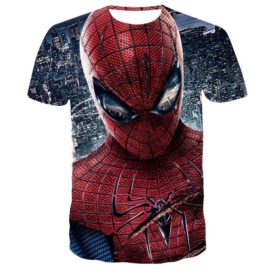 

Summer 3D Print T-Shirt Men Marvel Comic Super hero Spiderman Super Hero Short Sleeve Wholesale T-shirts