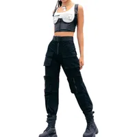 

Nylon cargo pants women military style wholesale 6 pocket hiking high waist streetwear ladies women work cargo lounge pants