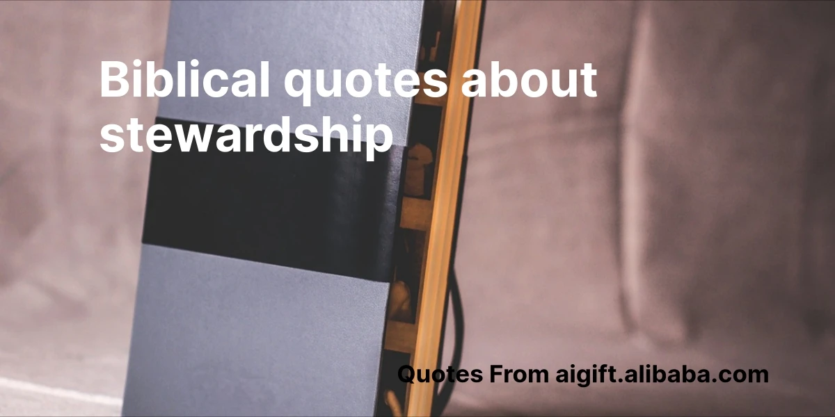 biblical quotes about stewardship