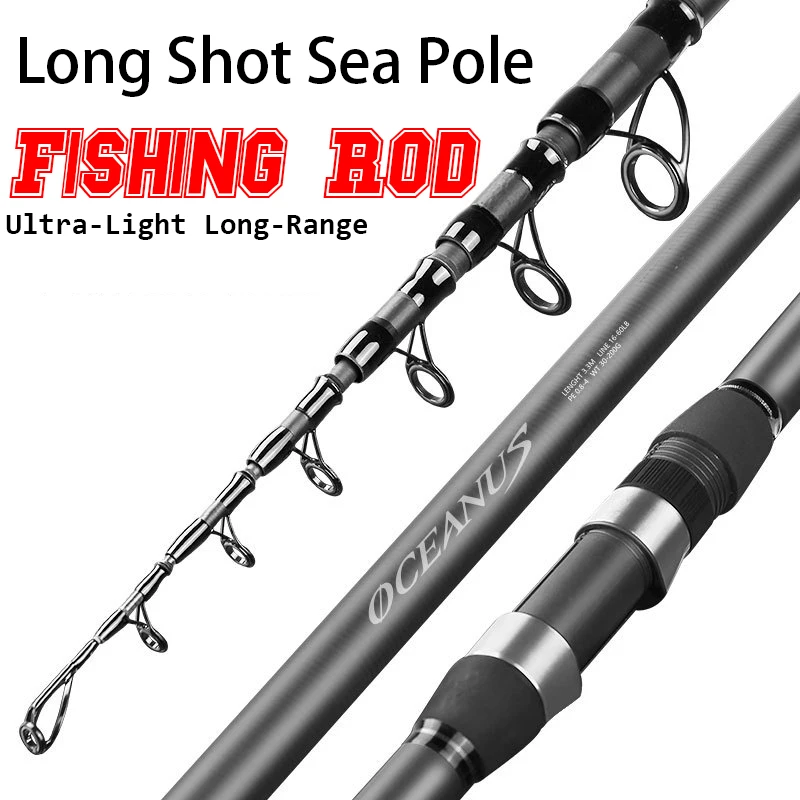 

Telescopic Fishing Rod Long Shot Sea Pole Sea Rod Fishing Rod Carbon Fibre Rock Bag Surf Fish Top Ocean Sea Trolling Bass Power