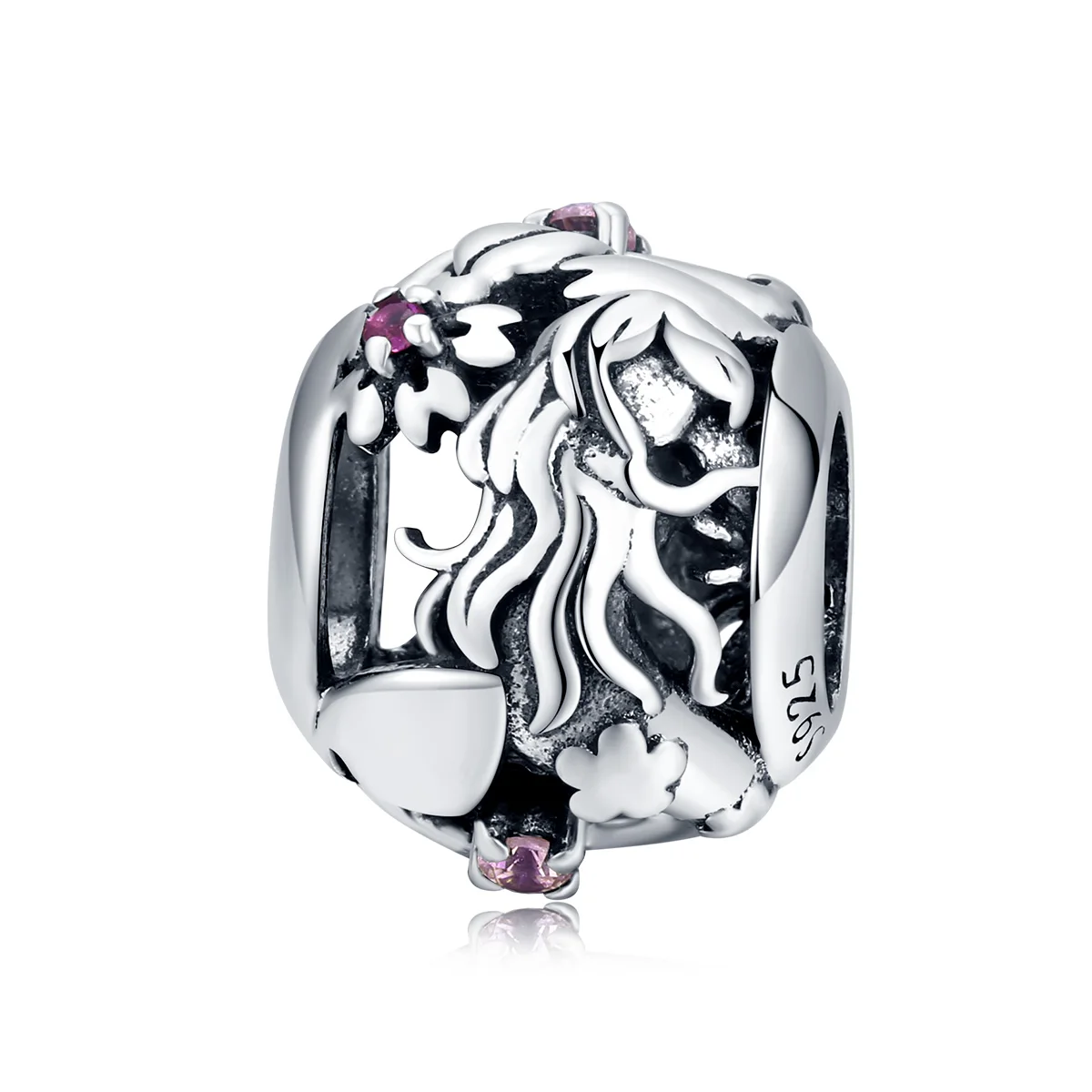 

Mermaid Round Charm fit Original Brand Bracelet 925 Sterling Silver Metal Beads