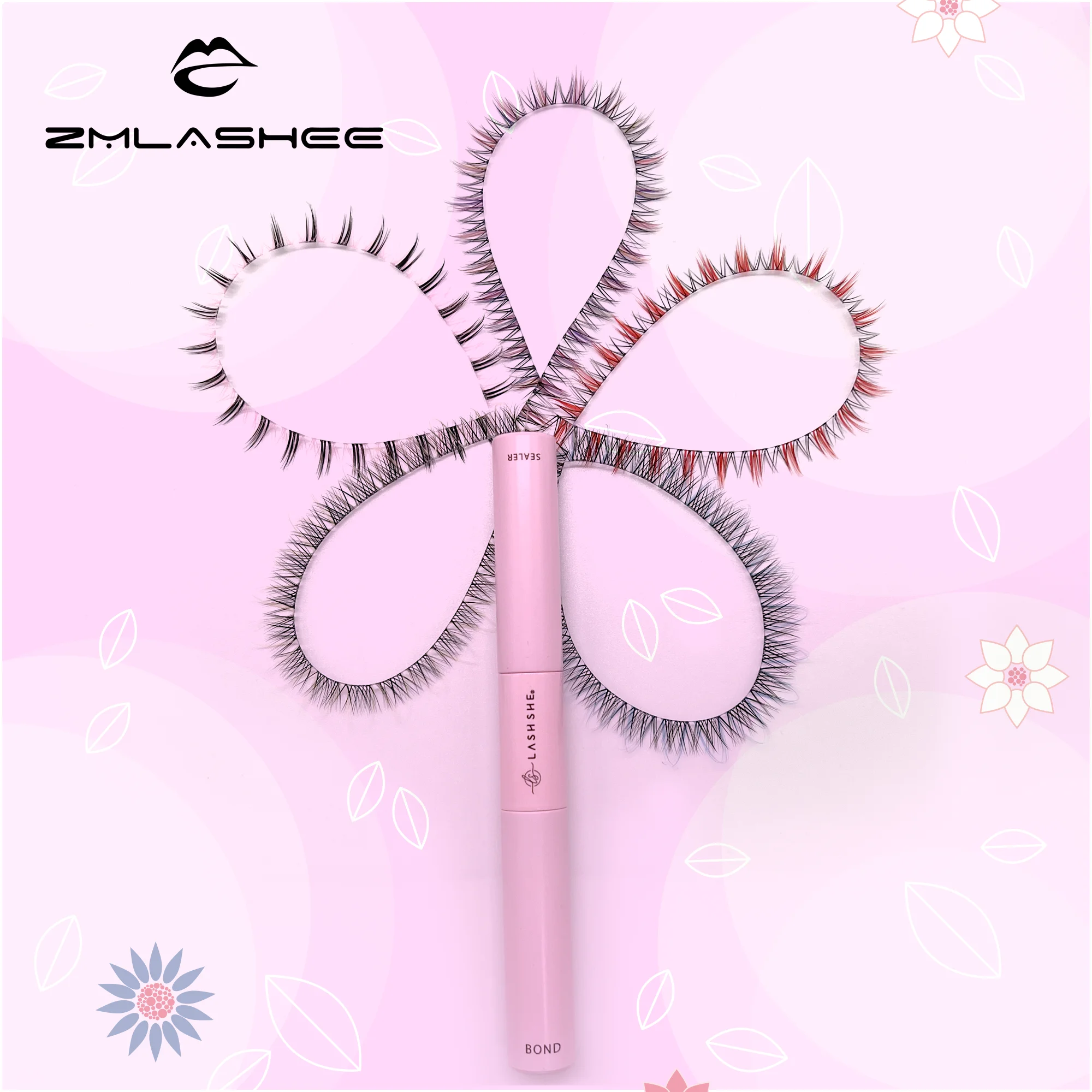 

wholesale Cluster Segmented DIY Eyelash Kit At Home Self-Application Individual Superfine Band RIBBON Lashes