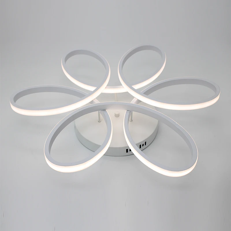 
Simple Indoor Led Lighting White Color Flower Shape Living Room Bedroom Modern Ceiling Lamp For Home 