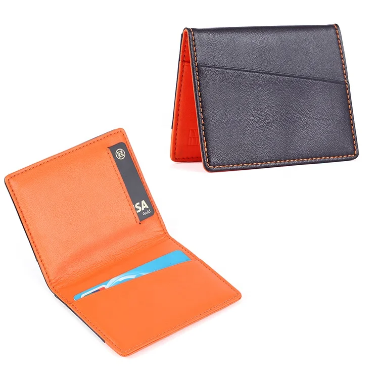 

Amazon Hot Sale RFID Blocking Minimalist Design Leather Mens Card Holder Wallet