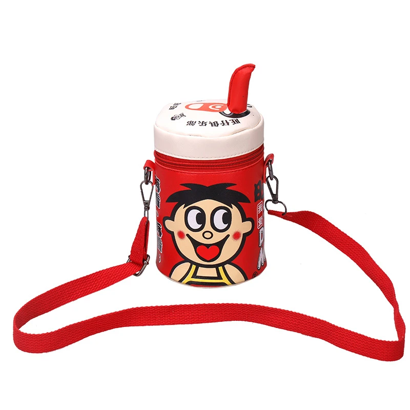 

2021 Amazon cute children's bag cheap cross-back brand-name bag PU bucket mobile phone female messenger bag