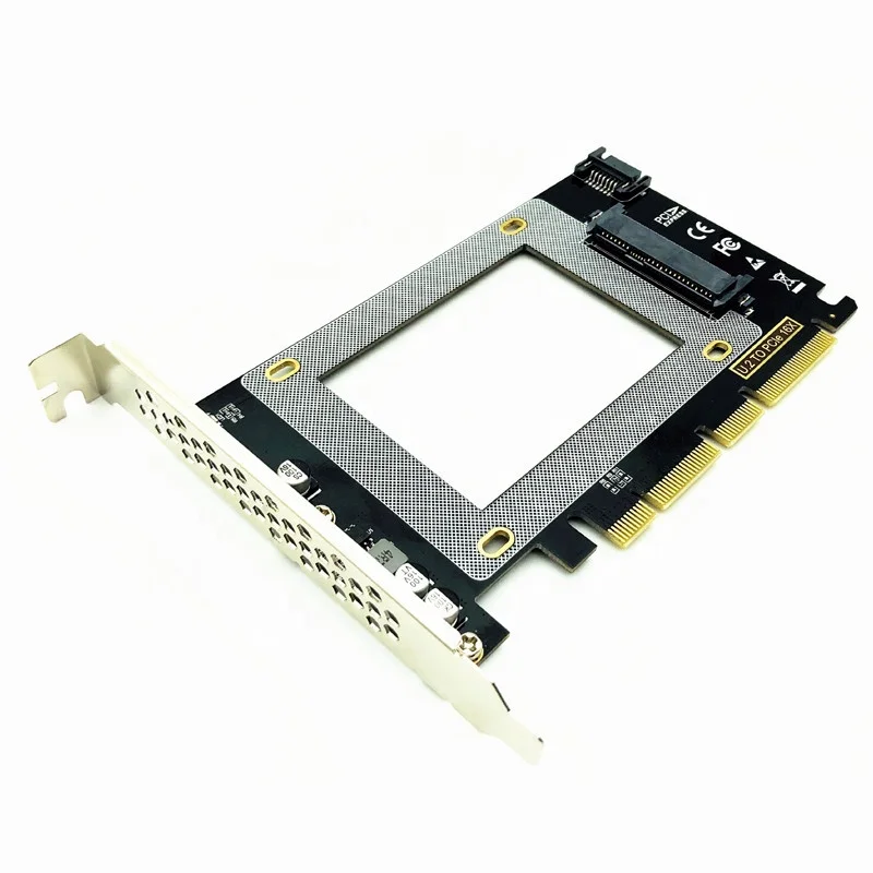 

PCI-E 3.0 X4/X8/X16 to U.2 SFF-8639 Adapter PCIe to U2 Converter Card M.2 NGFF 2.5" SSD to PCI-E X16 for Intel NVMe PCIe SSD, Black