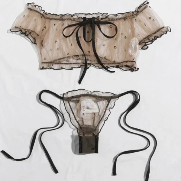 

NY-1774 New Amazon Hot Sales Women See Through Mesh Lingerie Set