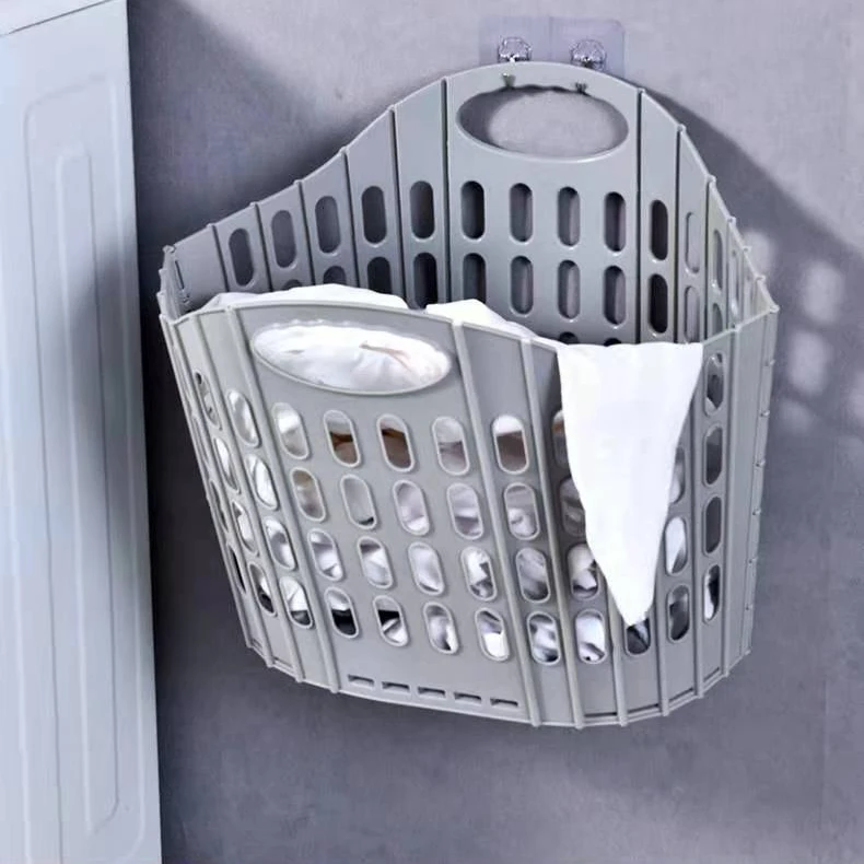 

Durable plastic hanging storage basket foldable laundry basket storage baskets