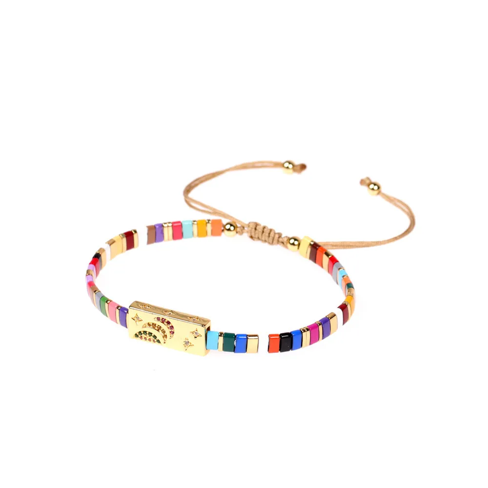 

2021 New Arrivel Women Jewerly Egyptian Diamond Colorful Bracelet, Glod