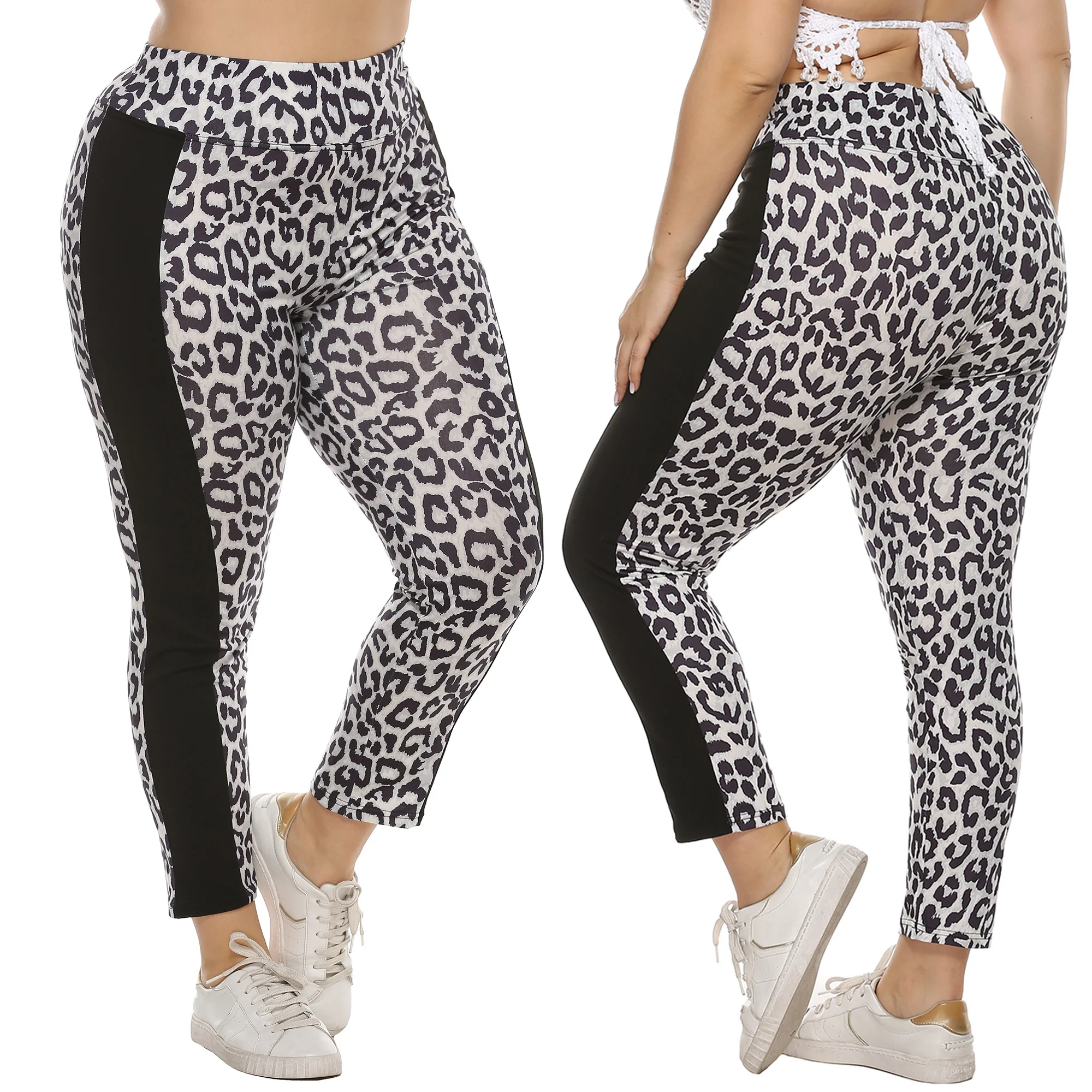 

Wholesale Ladies Hot Sexy Sublimation Leopard Print Custom Logo High Waist Booty Scrunch Gym Workout Fitness Leopard Leggings, Picture color