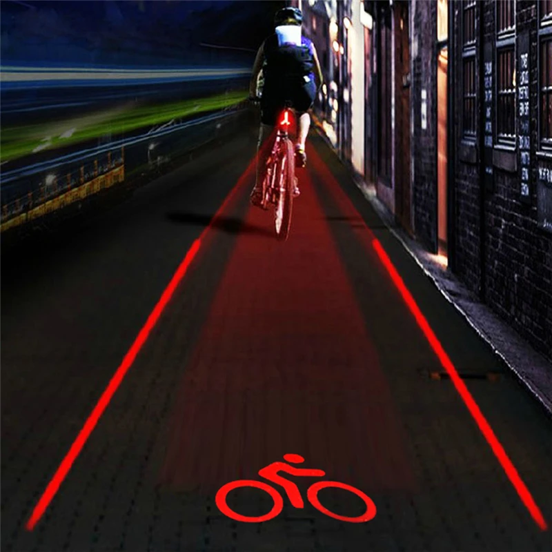 

LED Logo Projection Bike Warning MTB Light Bicycle Tail Light Beam Safety Warning Lamp