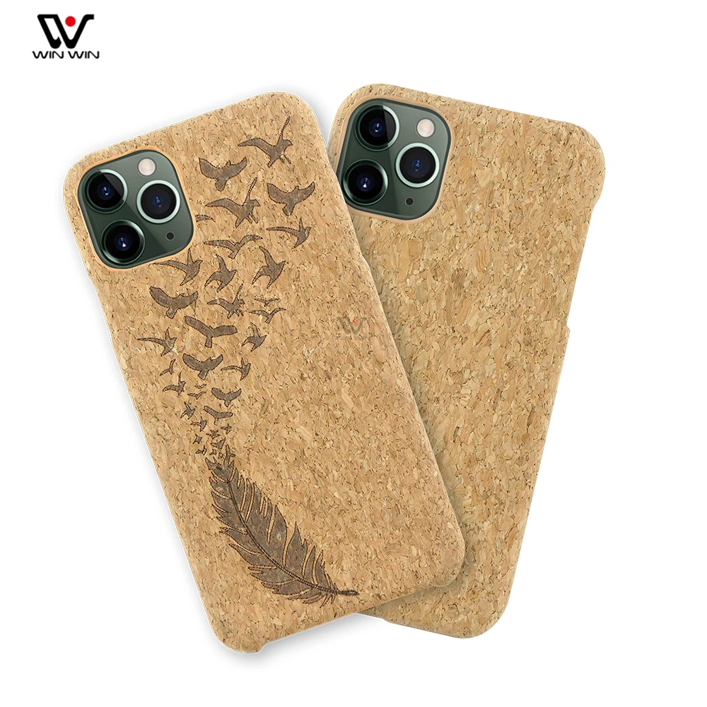 

2021 Fashion Cork Scratch Waterproof Phone Case For iPhone 11 12 Pro Xs Max, Natural wood color