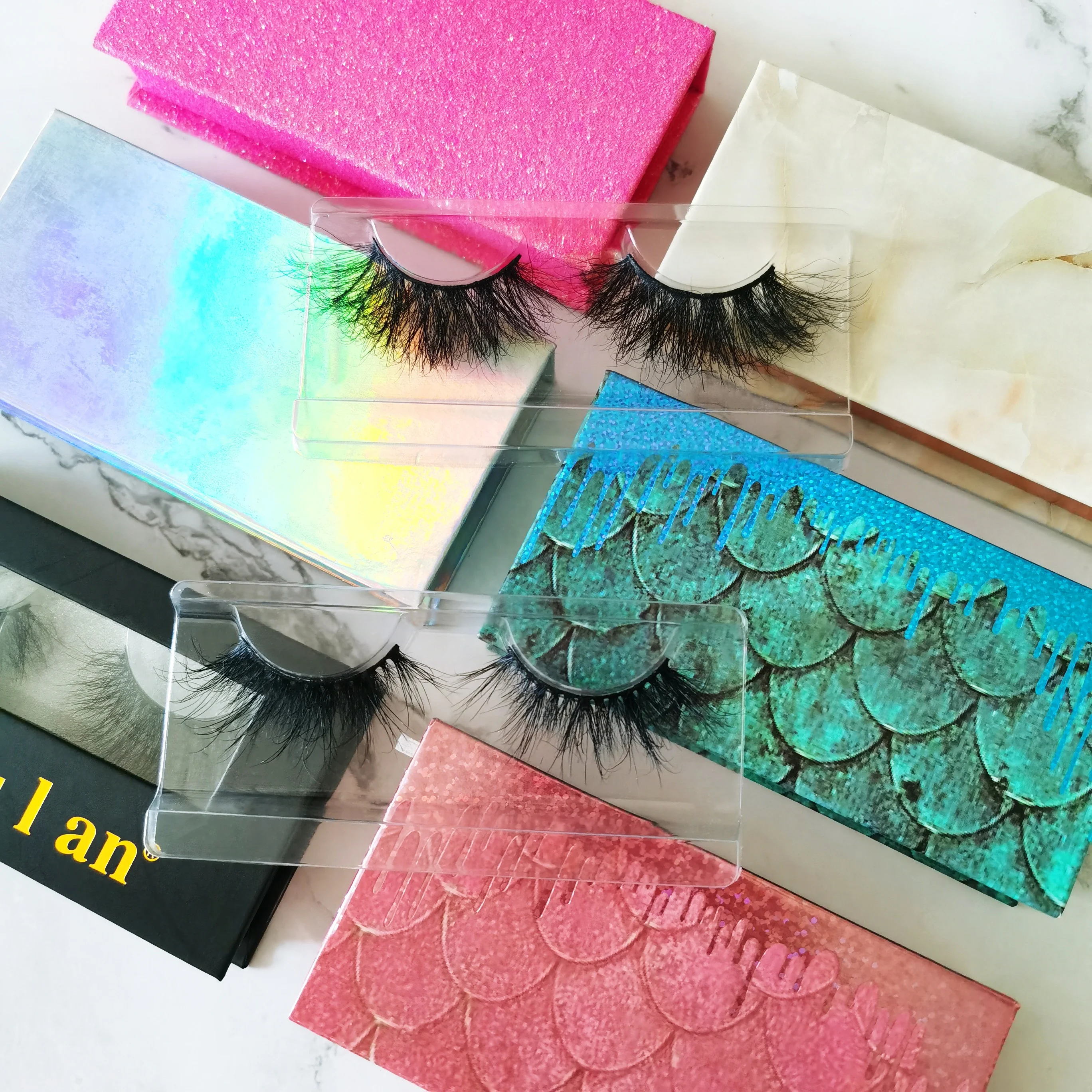 

wholesale custom 3D 25mm siberian mink false eyelashes wholesale vendor bulk clear with lash book packaging lash beauty