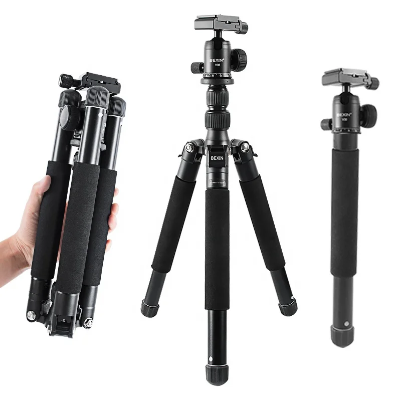 

Professional Portable Travel Aluminium tripod holder with ball Head Camera Tripod Stand for Canon Dslr Camera, Black