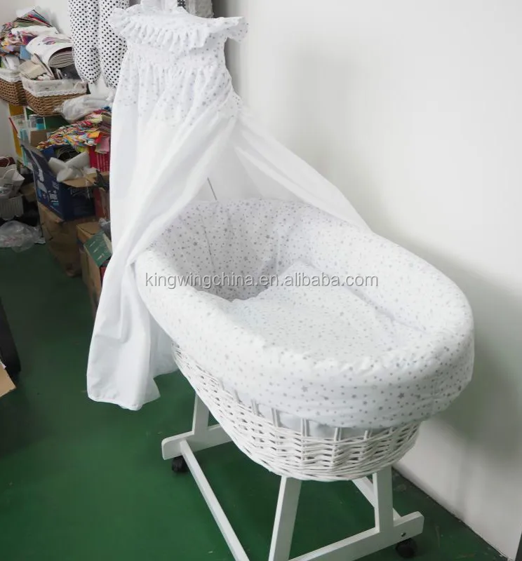 
Baby Moses Basket With Stand Factory Basket Bassinet Wicker Bassinet Cradle 