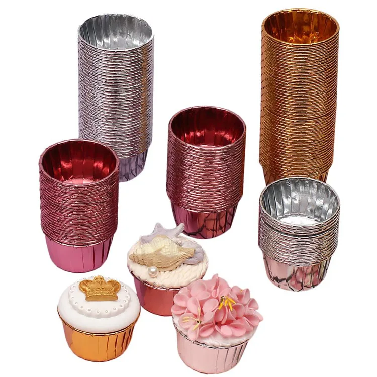 

Oilproof Cupcake Liner Baking Cup Tray Case 50pcs Muffin Cupcake Paper Cup Cake Forms Wedding Party Cupcake Wrapper Party Tool, As photo