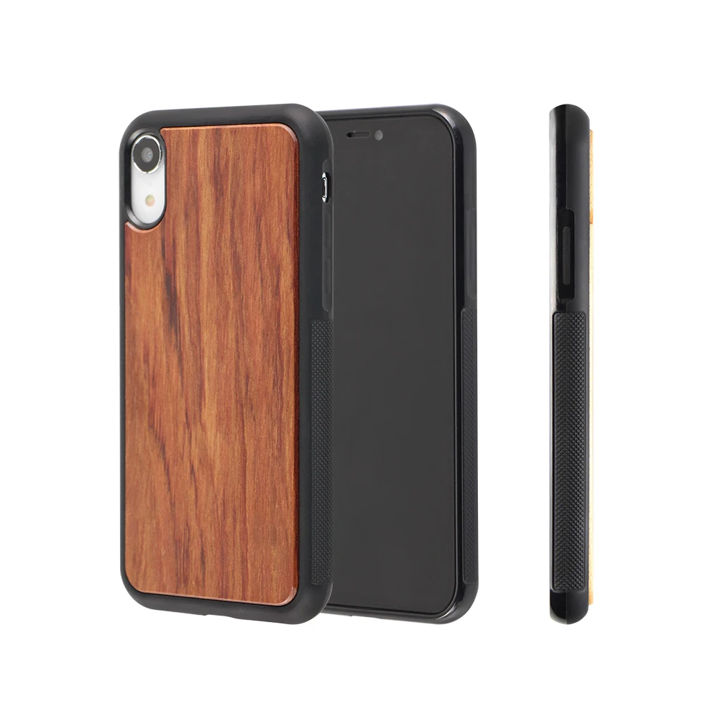 

Custom Shockproof TPU Wood Cover For IPhone XS Mobile Phone Case