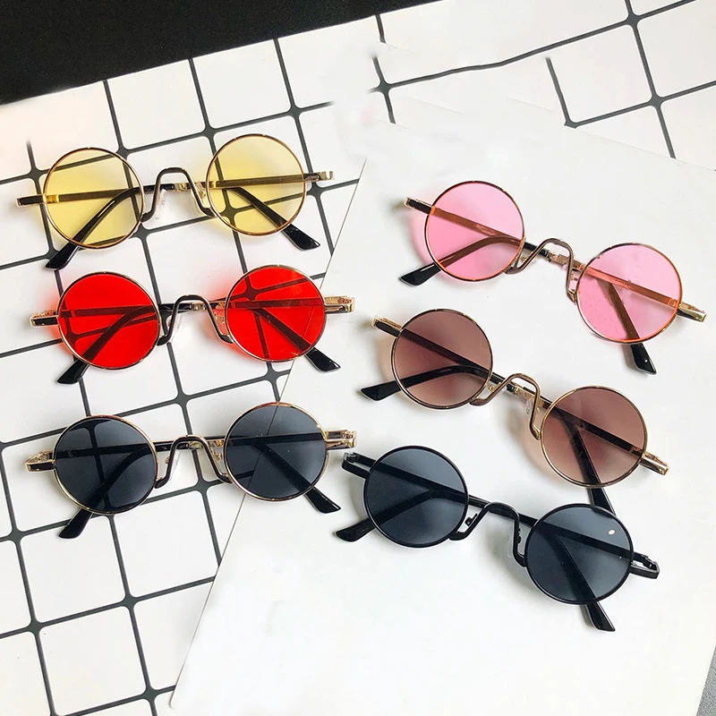 

SKYWAY Cute Children Unisex Kids Metal Round Retro Sunglasses Boy Girl Vintage Glasses Classic Sun Glasses Shades