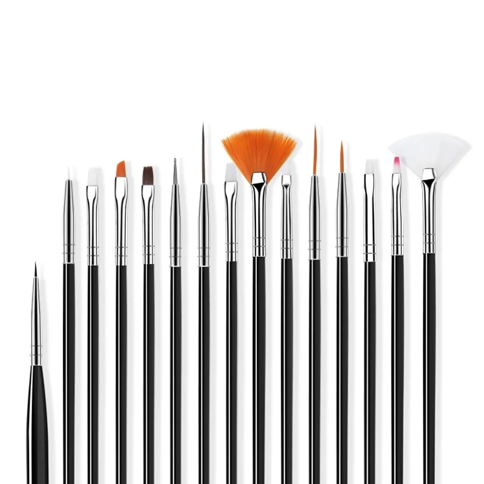 

Nail Brush For Manicure Gel Brush For Nail Art 15Pcs/Set Ombre Brush For Gradient For Gel Nail Polish Painting Drawing, Picture