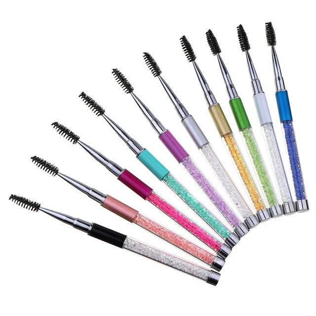 

Wholesale Crystal Pipe Lash Extension Wand Tools Ten Colors Eyelashes Brush Tube, 10 types