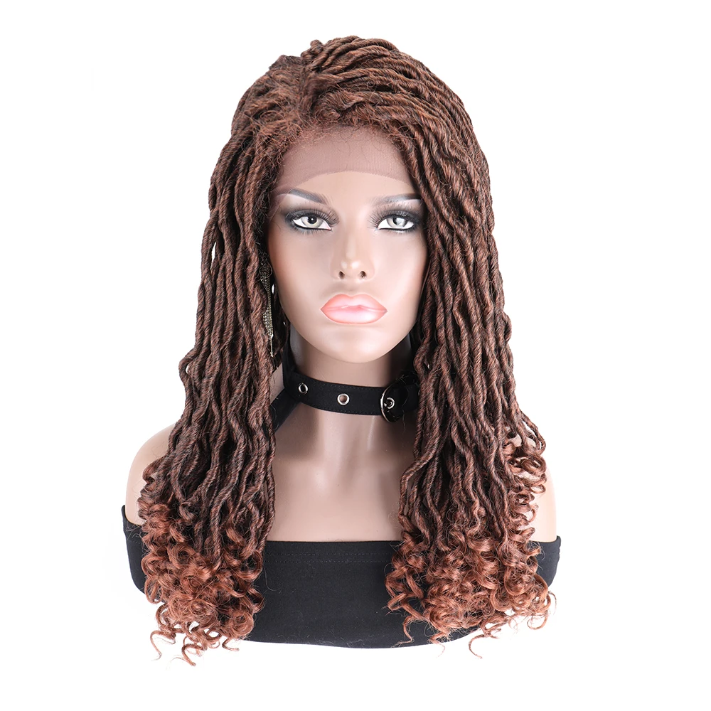 

Long Box Braided Lace Wigs Synthetic Hair Lace Front Wigs Heat Resistant Braided Wigs For Black Women synthetic human hair blend, 1b 27/613m t1b/27 t1b/30 t1b/99j t1b/613