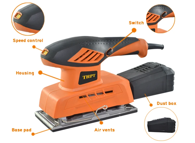 200w Variable Speed Wood Air Sanders 1/3 Sheet Sanders,Electric Wood