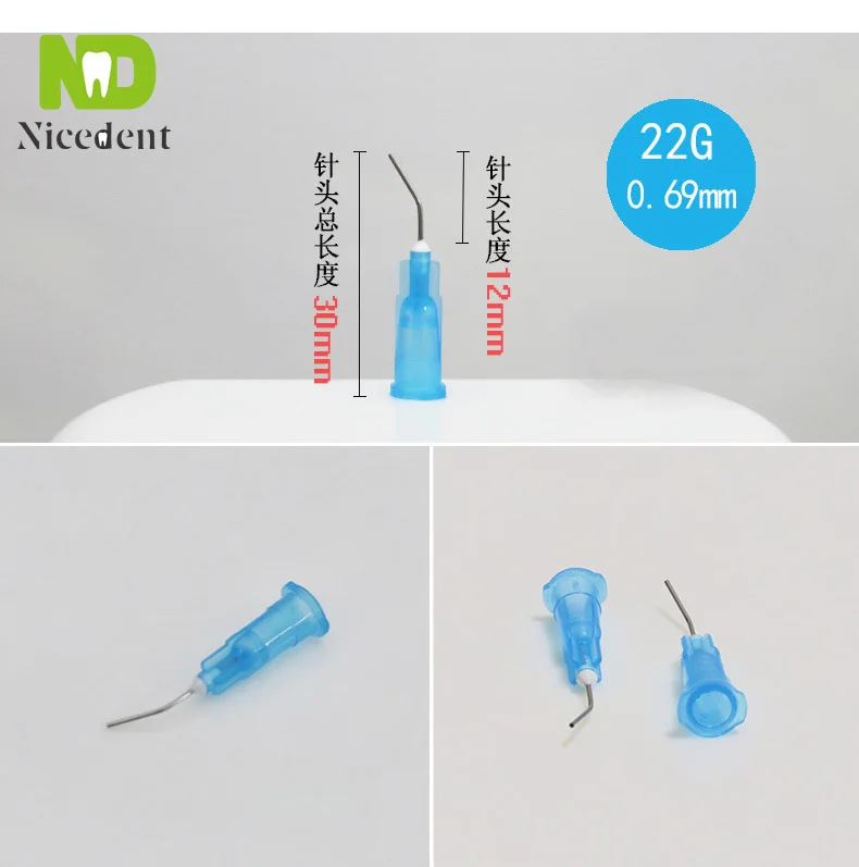 Disposable Dental Irrigation Needle Prebent Tip Flow Needle 18g 20g 22g ...