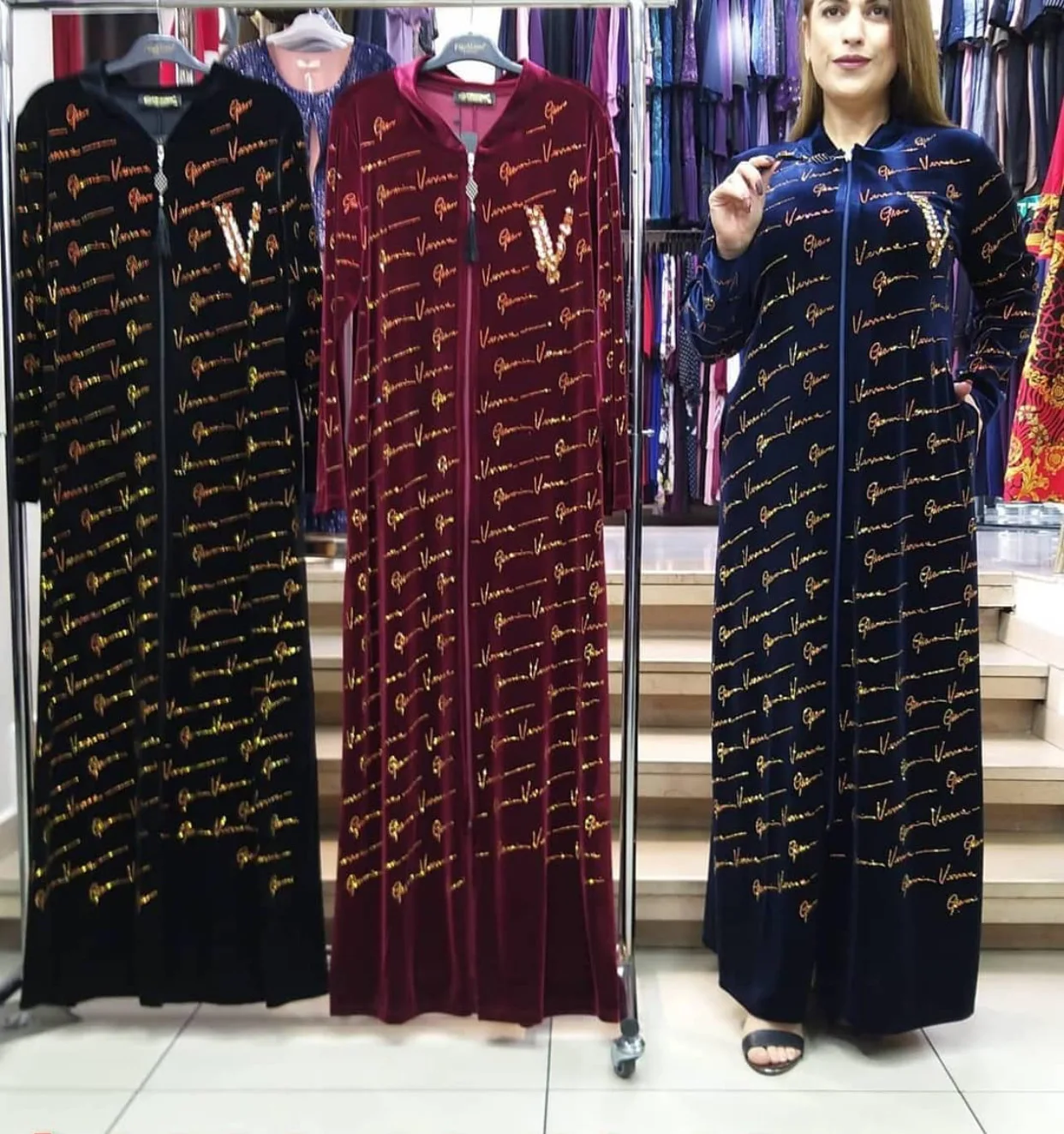 

African Flannelette Long dress fashion Lady Warm coat, As showed