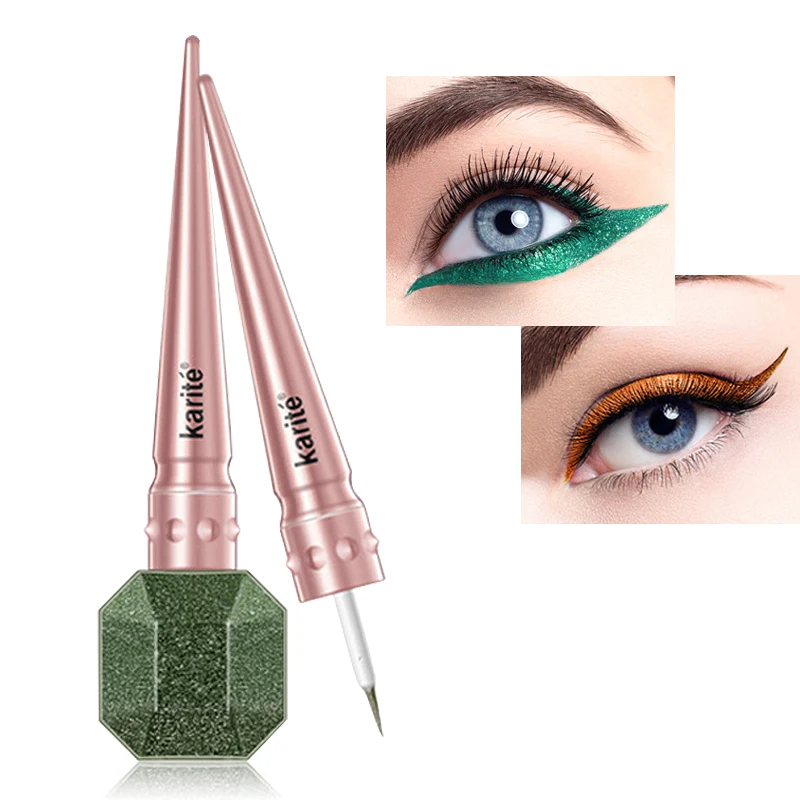 

Glitter Eye Liner Liquid Makeup Easy to Wear Waterproof Shimmer Eyeliner Pigmented Red Blue Gold Eyeliner Cosmetics, 1#shiny,2#sexy,3#queen,4#ruby,5#goddess,6#glint