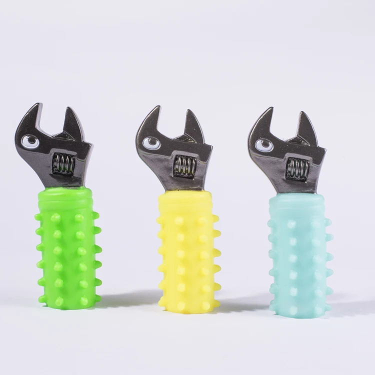 

High Quality Creative Pet Toy Dog Chews Vinyl Toy Spanner Training Dog Toy, Picture color