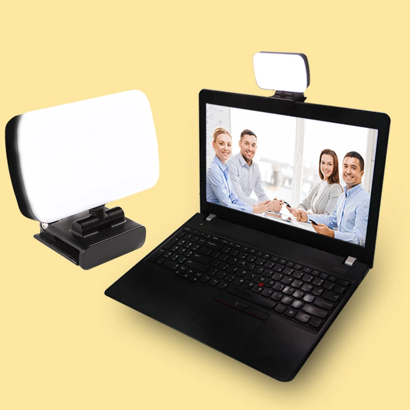 

Professional video conference lighting kit led remote working light for laptop smartphone mini square light