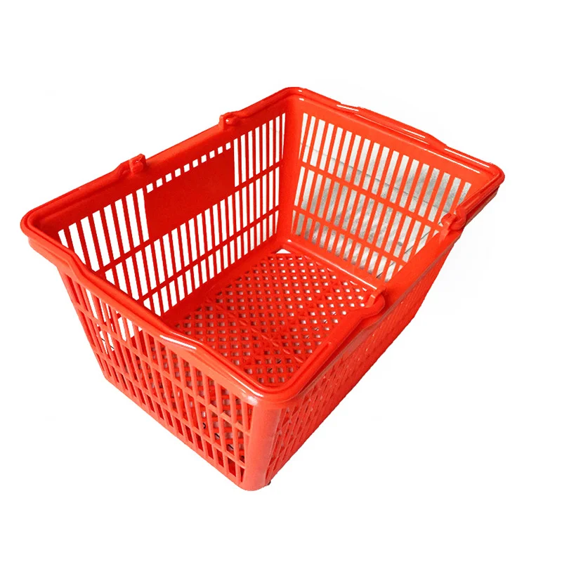 Guanriver Supermarket Shopping Plastic Basket With Handle Big Buy