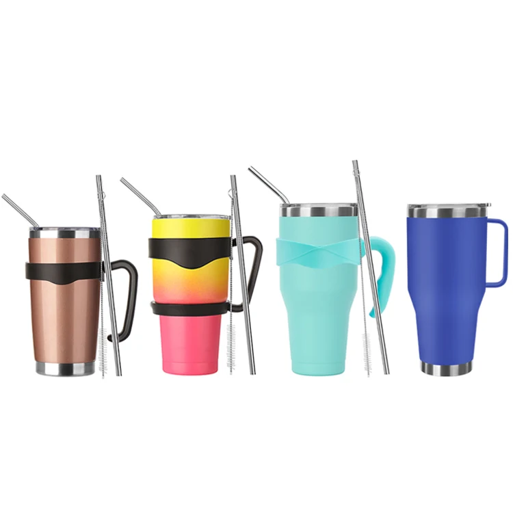 

WeVi 20 oz 30oz 40o Double walled stainless steel tumbler vacuum insulated travel coffee tumbler sets with straw wholesale, Customized color
